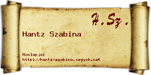 Hantz Szabina névjegykártya